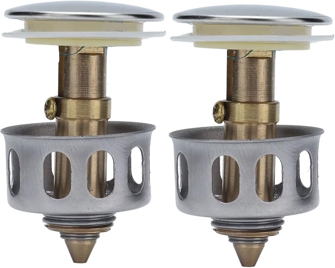Bathroom Folding Drain Filter - Copper & Stainless Steel, Push-Pull Bounce Core, Clog Prevention for Shower & Sink, & Easy to Clean