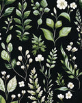 Danodoi Black Green Vintage Leaf Peel and Stick Wallpaper 17.5" x 393" | Waterproof Vinyl Self Adhesive Removable Renter Friendly Floral Contact Paper