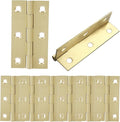 Murtenze 8 Pcs 2.5 Inch Mini Solid Brass Hinges，Brass Cabinet Hinges Small Box Hinges Butt Hinges for Cabinet, Drawer, Wood Box
