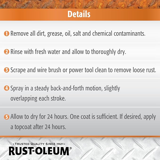 Rust-Oleum 215215 Stops Rust Rust Reformer Spray, 10.25 oz, Black