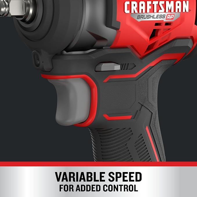 CRAFTSMAN V20 RP Cordless Impact Wrench, 3/8 inch Drive, Bare Tool Only (CMCF911B)