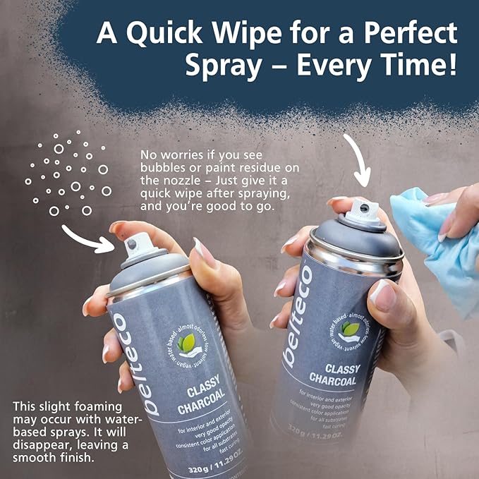 Dark Blue Spray Paint Like Denim | Water-Based & Odorless | Eco-Friendly & Vegan | Weather & UV-Resistant | For All Substrates | Fast-Drying With High Coverage | For Indoor/Outdoor Use
