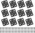 MECCANIXITY Small Butt Hinges 3/4 Inch Mini Jewelry Box Hinge with Screw for Jewelry Wooden Boxes Cabinet Drawer Doors Gate (Black, Pack of 12)