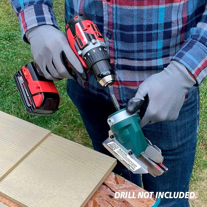 PacTool SS704 Snapper Shear Siding Pro - Siding Cutting Shear - Cordless Drill Attachment - Professional Power Tools