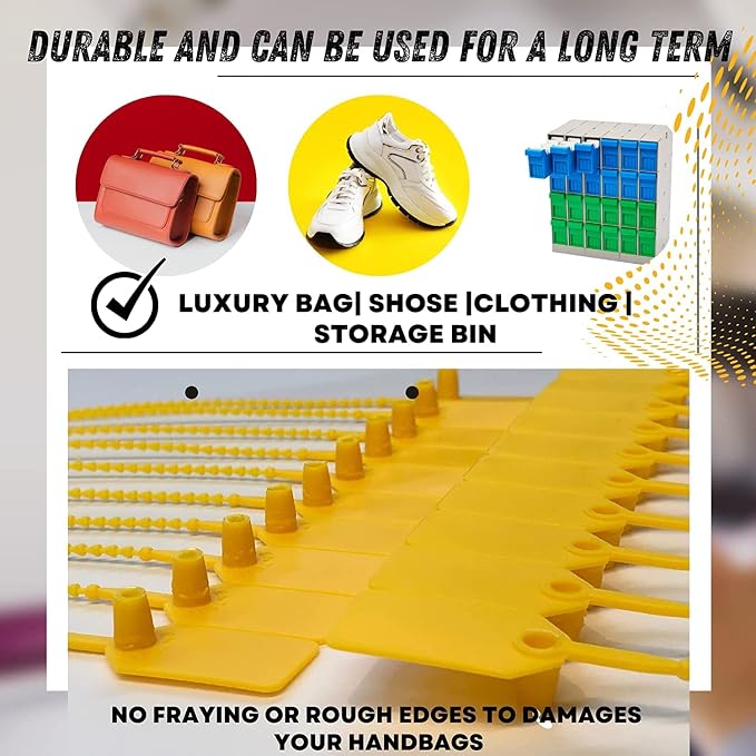 JAVIKA 100PCS Plastic Tamper Seal Tags, Pull-Tite Security Seal, Zip Ties | One-piece construction, Self-Locking & Versatile, Easy to Use and Write On, Wide Range of Applications
