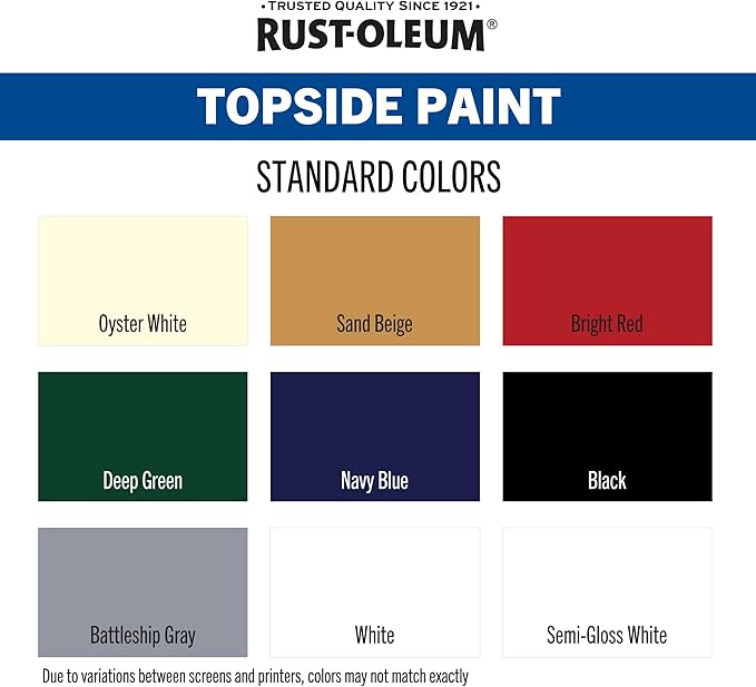 Rust-Oleum 207004-4PK Marine Coatings Topside Paint, Quart, Bright Red, 4 Pack