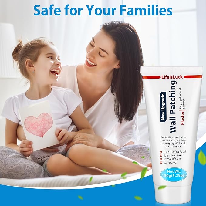 Wall Mending Agent, Wall Spackle with Scraper, Wall Surface Hole Fill Quick and Easy Solution, White