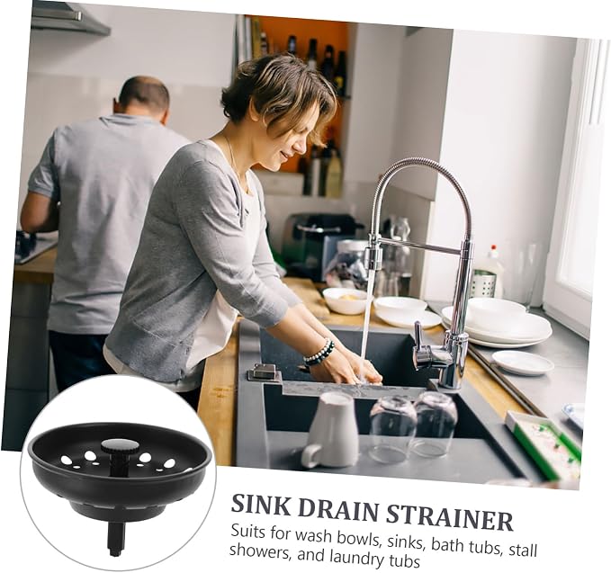 Hemobllo 2pcs Metal Sink Drain Strainer Handle Easy to Install Kitchen Sink Filter -clogging Design for Efficient Drainage for Home Use