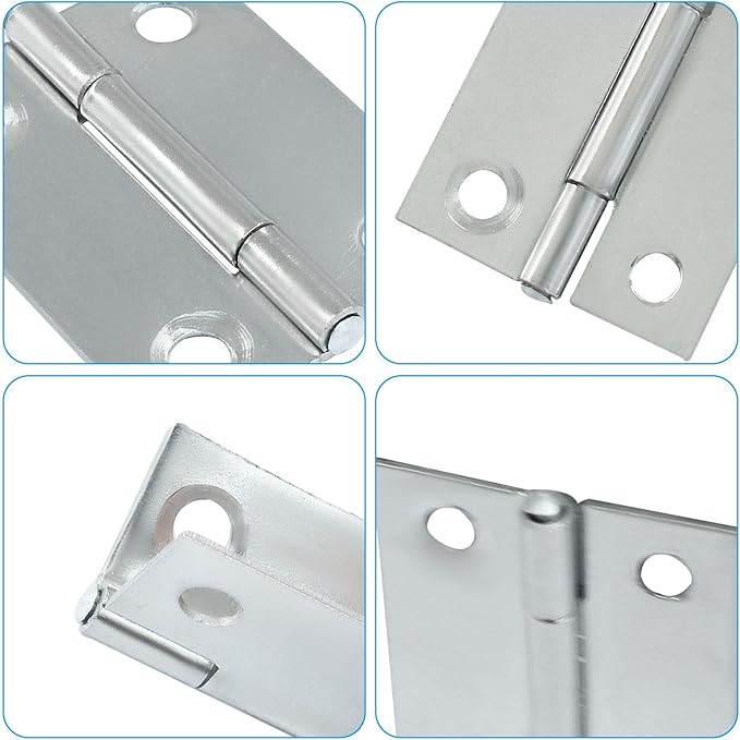 20 Pack Butt Hinges, 1.5 Inch Stainless Steel Small Hinges with Mounting Screws for Wooden Box, Jewelry Box, Craft DIY, Furniture