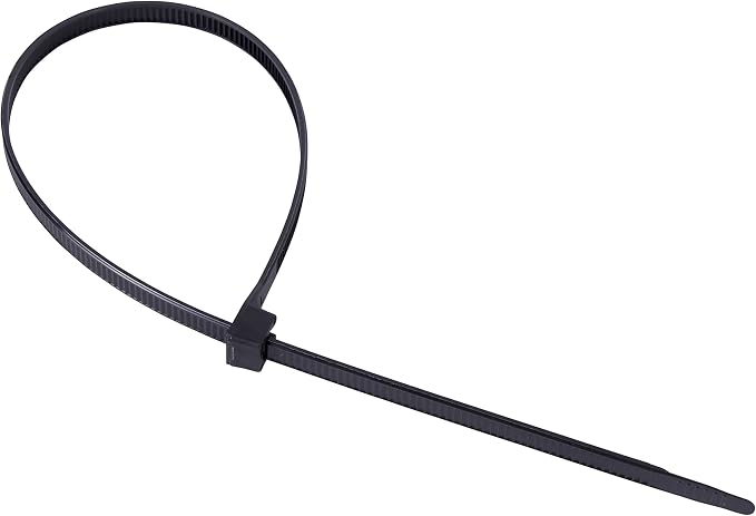 Gardner Bender 46-418UVB Heavy-Duty DoubleLock Cable Tie, 18 Inch., 120 lbs. Tensile Strength, Wire / Cord Management Industrial and Household Use, Nylon Zip Tie, 10 Pk., UV Resistant Black