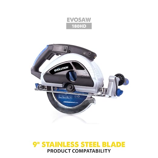Evolution Power Tools 230BLADESS Stainless Steel Cutting Saw Blade, 9-Inch x 60-Tooth
