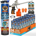 BEEST FullStop Spray Foam Insulation Kit - 480 Board ft/sq.ft. Fire Rated Spray Insulation Foam for Walls & Attics with Thermal & Soundproofing - Includes 24x Cans, 2 Cleaner, Pro X Gun, Safety Gear