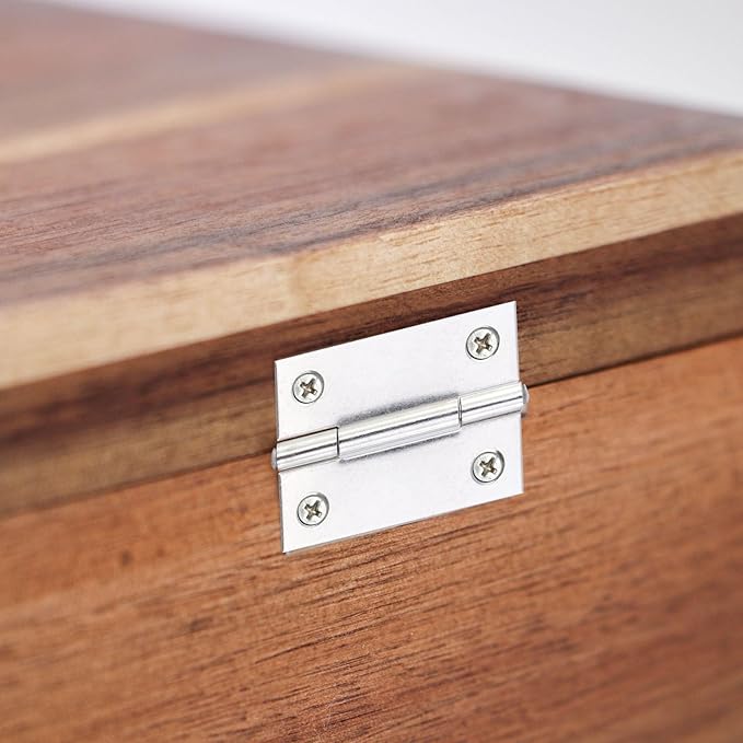 MY MIRONEY 20PCS Stainless Steel Folding Hinges 2 Inch Cabinet Door Hinge Home Furniture Hardware Butt Hinge for Wooden Box, Door and Window, DIY Projects