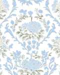 ILHIIOR White Floral Peel and Stick Wallpaper Boho Leaf Contact Paper Blue Flower Removable Self Adhesive Waterproof Wall Paper for Cabinet Drawers Wall Decor Renter Friendly 17.5''x118''