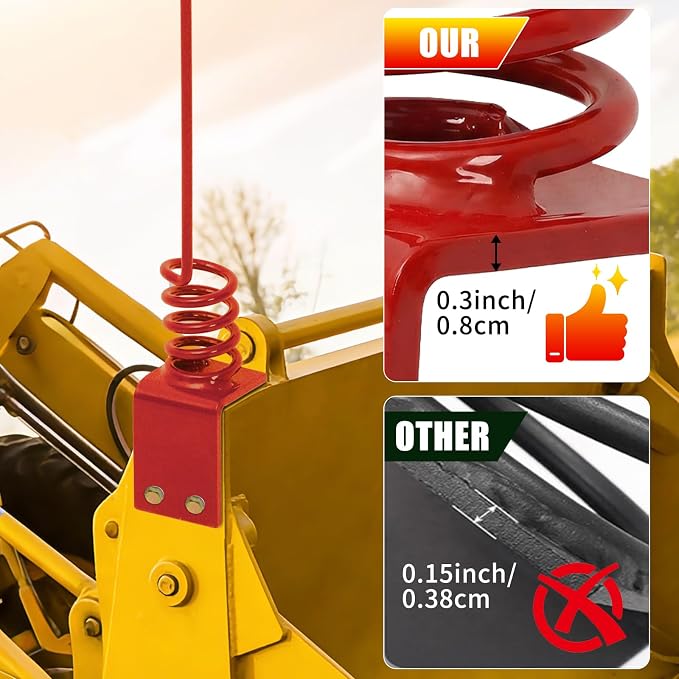 2PCS Tractor Hydraulic Hose Hanger - 0.3" Thick Plate (8cm) Red Hose Holder Clamp, Bolt-On/Weld-On | Rust-Proof & Vibration-Resistant | Perfect for Farm & Outdoor Use
