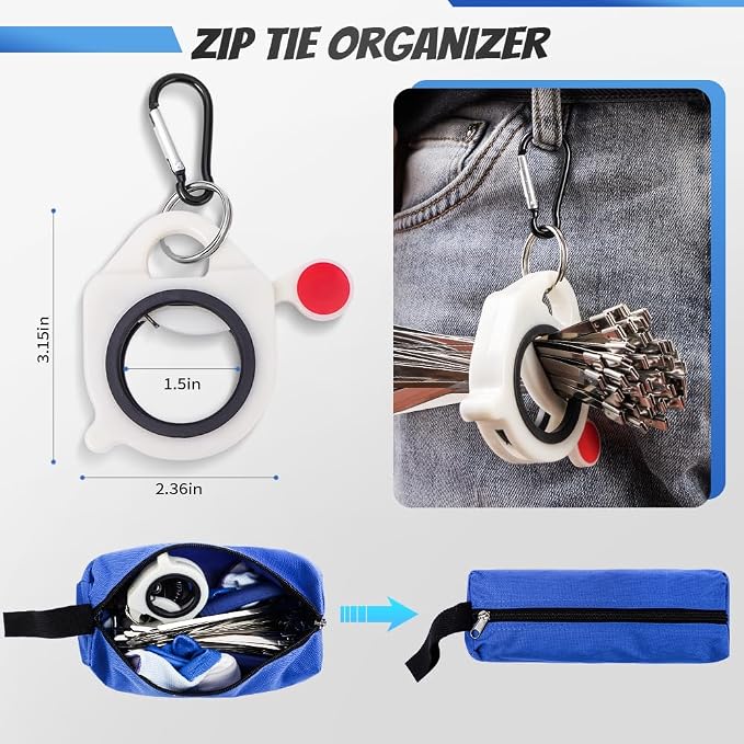 Stainless Steel Cable Tie Gun Kit with 300PCS Metal Zip Ties, (100 Each of 6,8, 11.8 Inch) Heavy Duty Steel Metal Zip Ties Tool Set for Chain Link Fence, Exhaust Pipes, Automotive, Rebar & Fencing