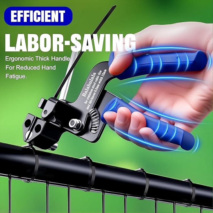 155pcs Heavy Duty 304 Stainless Steel Cable Tie Gun Kit | 150pcs(3 Sizes) Black Metal Zip Ties, Self-Locking, UV & Corrosion Resistant, for Fence, Exhaust Wrap, Chicken Coop, Farm Use