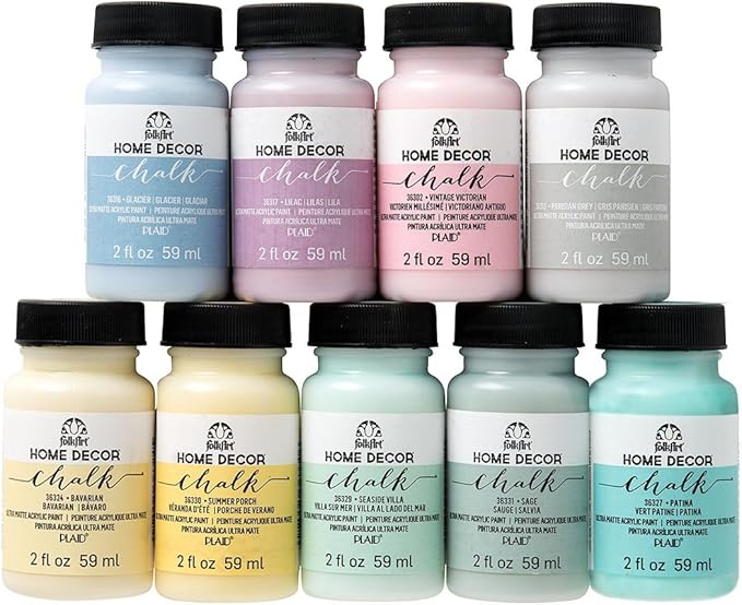 FolkArt FA HD Acrylic CHALK 9PC SET 2 OZ, Top Pastels