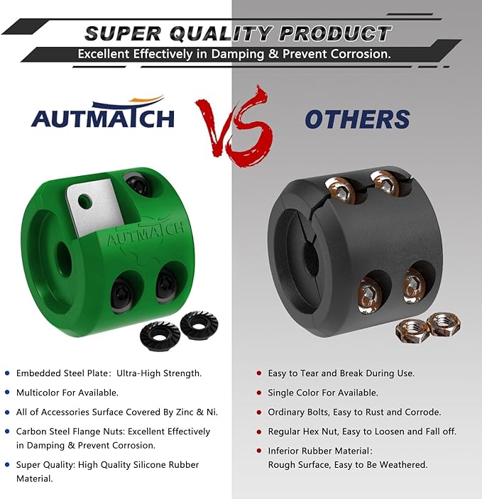 AUTMATCH Winch Cable Hook Stopper (1 Pack), Silicone Rubber Winch Stopper for Wire & Synthetic Rope, Winch Line ATV UTV, Shock Absorbent, Prevent Pulling Bounce and Abrasion, Dark Green