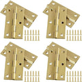 Mini Solid Brass Hinges Cabinet Drawer Butt Hinges for Jewelry Chest Wood Box,1/2/2.5Inch,8PCS(2Inch)