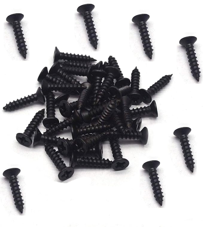 XMHF Cabinet Gate Closet Door Hinges 2.4"x1.5" Home Furniture Hardware Folding Butt Hinges Black with Mounting Screws Pack of 12
