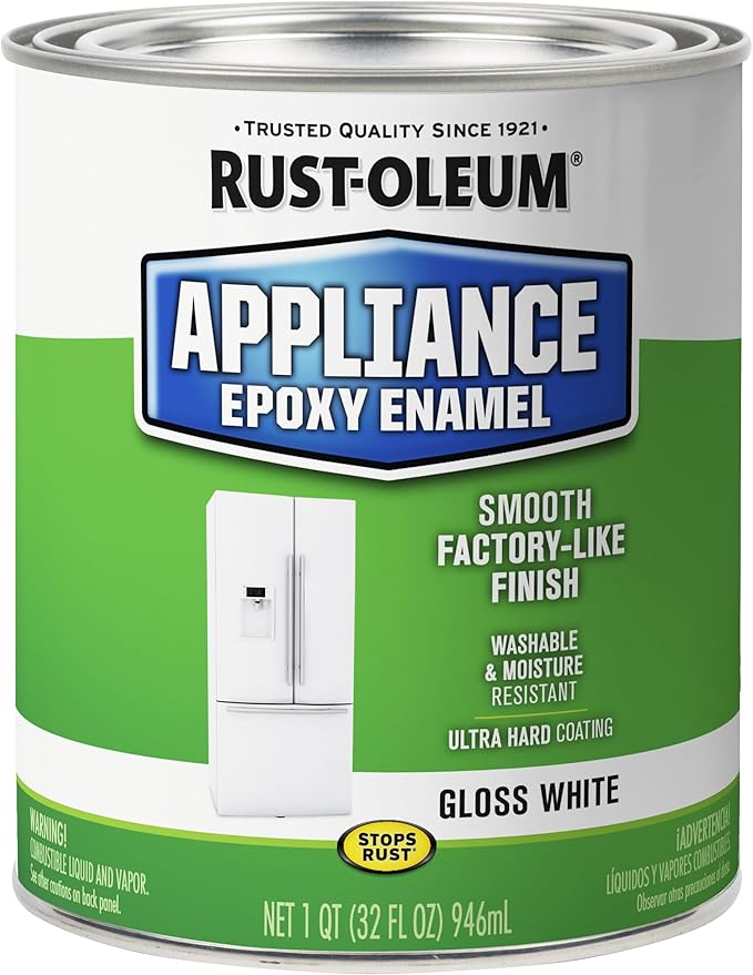 Rust-Oleum 241168 Specialty Appliance Epoxy Paint, Quart, Gloss White