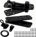 TamBee Heavy Duty Pivot Hinge Hidden Door Hinge - 570 lbs Load, Bearing, Stainless Steel, Rust Resistant, Concealed for Wood Doors, Secret Doors, Hidden Door, Bookcase Door and Bookshelf Door Black