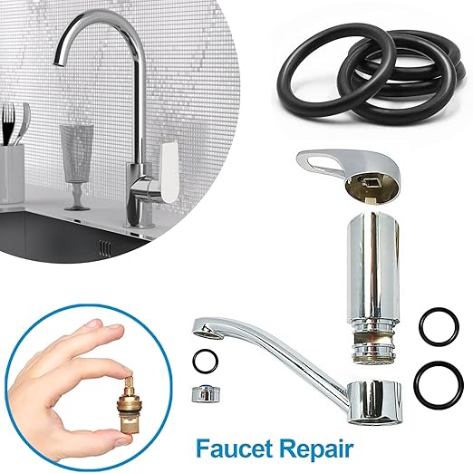 ZDBB 24 Size Rubber O Ring Set,1120 Pcs Black Small O Rings Assortment Kits,Assorted Metric Sealing Washer for Auto Plumbing Faucet Water Air or Gas Repair