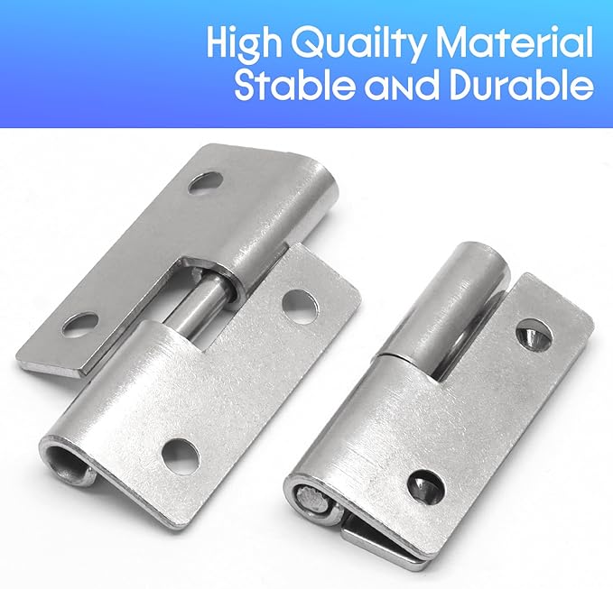 Bonsicoky 4 Pcs Stainless Steel Right Lift-Off Hinges, 2 Inch Detachable Slip Joint Small Flag Hinges with Screws