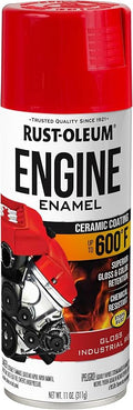 Rust-Oleum 366432 Engine Enamel Spray Paint, 11 oz, Gloss Industrial Red