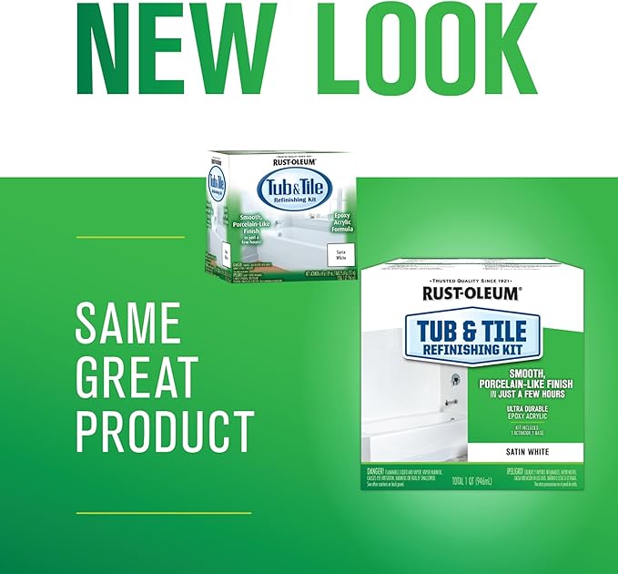 Rust-Oleum 385279 Tub And Tile Refinishing 2-Part Kit, Satin White