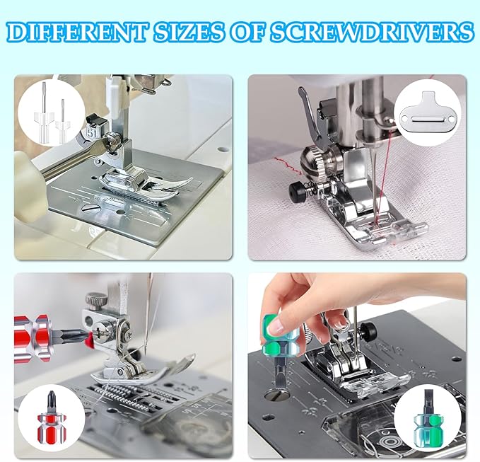 15pcs Sewing Machine Cleaning Kit, Sewing Machine Cleaning Tools Including Tweezers, Rippers, Screwdriver, Double Headed Brush, Needle Board Screwdriver, Silicone Brush and Storage Bag