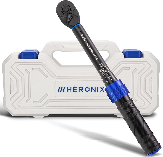 1/4-Inch Drive Click Torque Wrench, 20-240 in.-lb / 2.3-27.1 Nm, Adjustable Dual-Direction 72-Tooth Inch Pound Torque Wrench for Bike, Motorcycle & Small Engine Repair