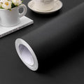 15.7" x 236.2" Black Wallpaper Self Adhesive and Removable Peel and Stick | Vinyl Film Stick Paper Easy to Apply Wall Coverings Shelf Home Decorative Liner Table and Door Reform