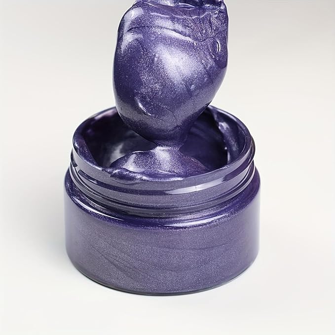 DGAGA Metallic Acrylic Paint,Metallic Purple Paint,1.69 OZ/Jar,Chalk Paste Paint Metallic,Metallic Paint for Crafts Color-shifting Glass Paint,Blendable,Paints on Rocks,Wood,Canvas,Fabric,Ceramic