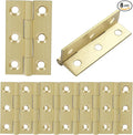 Murtenze 8 Pcs Mini Solid Brass Cabinet Hinges, Small Box & Drawer Butt Hinges