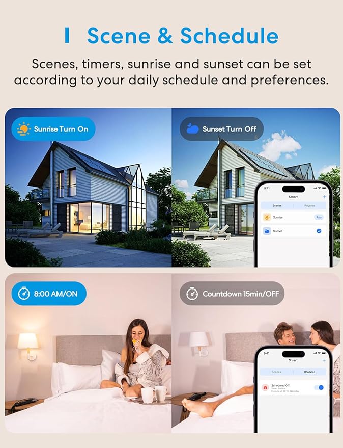 meross Smart Light Switch 2 Pack Supports Apple HomeKit, Siri, Alexa, Google Assistant & SmartThings, 2.4GHz Wi-Fi Single Pole Light Switch, Neutral Wire Required, No Hub Required