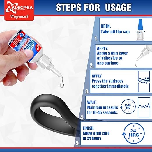 ALECPEA 30g Professional Silicone Glue - High-Flexibility Instant Adhesive for Silicone-to-Silicone Bonding - Waterproof Clear Glue for Silicone Rubber, TPE, TPU Repairs - Sets in 15 Seconds