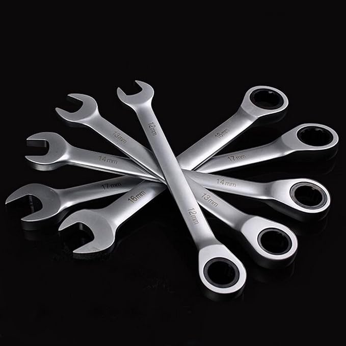 FLZOSPER 11mm Metric Ratchet Wrench,Box End Head 72-Tooth Ratcheting Combination Wrench Spanner