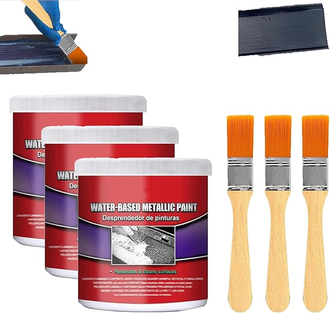 2 In 1 Rust Converter & Metal Primer, Water-Based Metallic Paint Rust Converter, High-Performance Rust Remover For Metal Surfaces, Rust Inhibitor Primer For Metal, Car Chassis,Frame,Fence (3PC)