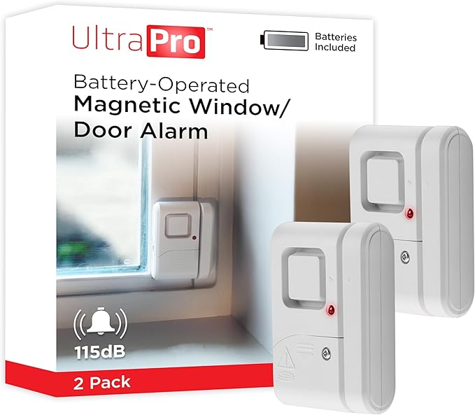GE 45115 Wireless Magnetic Window Alarms 2 Pack