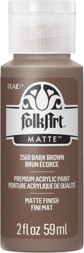 FolkArt Acrylic Paint in Assorted Colors (2 oz), 2560, Bark Brown
