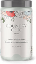 Country Chic All-in-One Chalk Paint for Furniture, Cabinets, Home Decor, Eco-Friendly, Matte Finish, Built-In Primer & Top Coat for Wood, Metal - String of Pearls (Light Green) - Quart 32 oz (950 ml)