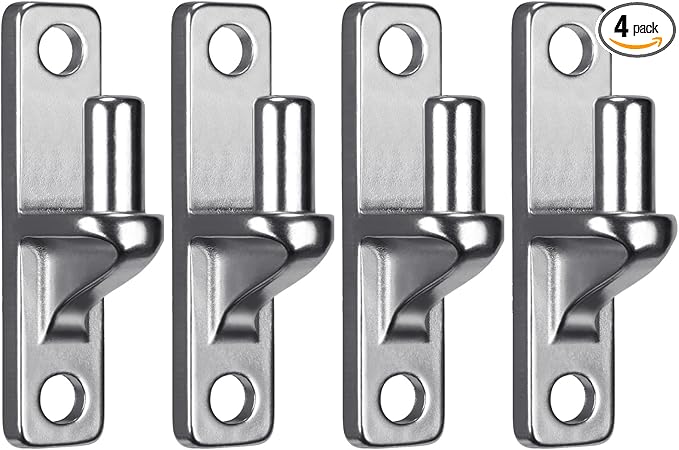 Insaga Cast Gate Hinges 304 Stainless Steel Heavy Duty 4 Pack, One-Piece Non-Welded Wall Mount with 5/8" Pin for Gates Fences Barn Chain Link Gate