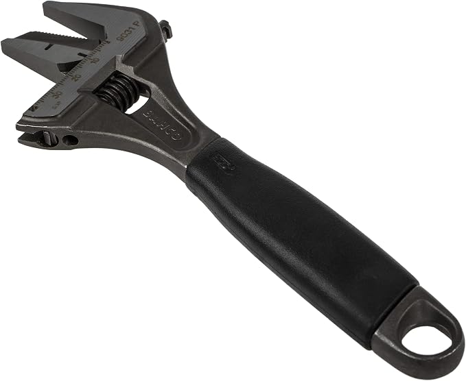 Bahco 9031-P Black Adjustable Wrench, 218mm Length
