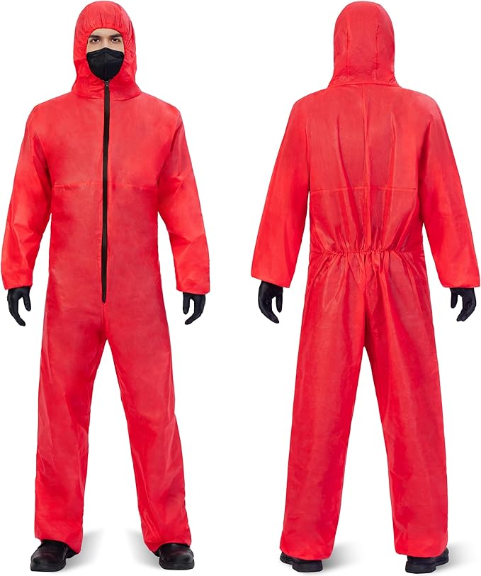 Medtecs Hazmat Suits - 6 Sizes Options - Disposable Coveralls Suit, Medical Protective Coverall PPE Hazmat Suits