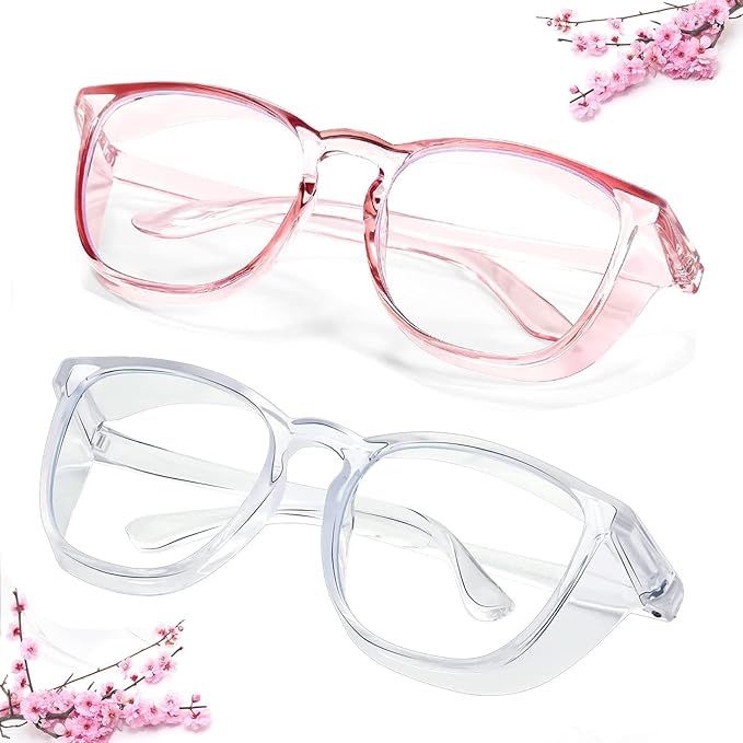 SQIMZAR Safety Glasses Goggles For Women Nurses Protective Eyewear,Anti Fog Safety Goggles