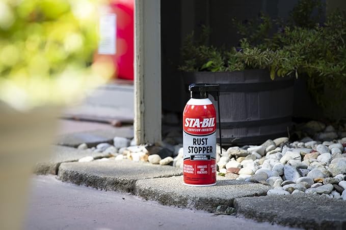 STA-BIL Rust Stopper - Anti-Corrosion Spray and Antirust Lubricant - Prevents Car Rust, Protects Battery Terminals, Stops Existing Rust, Rust Preventative Coating - 13 Oz (22003)