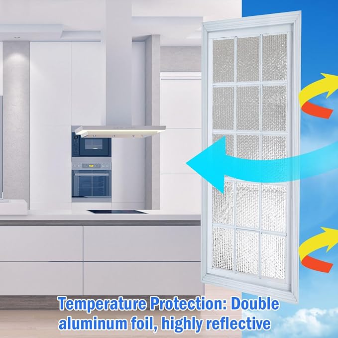 YoleShy Double Reflective Insulation 24 in X 20 FT RV Window Insulation for Summer Heat Reflective Window Film for Roof, Car, Garage Doors