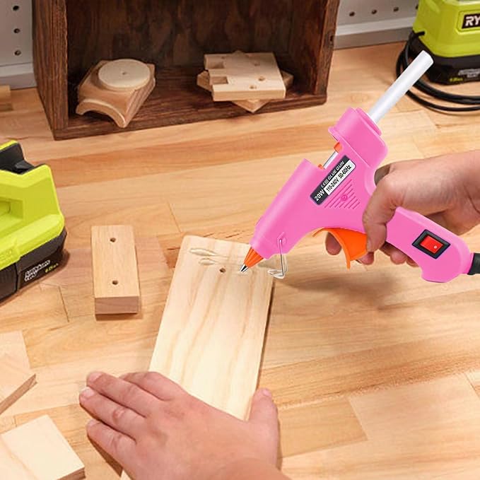 Mini Hot Glue Gun 10pcs Glue Stick Hot Glue Gun Set For Quick Repair Artist DIY Art Home 20w Rose Red